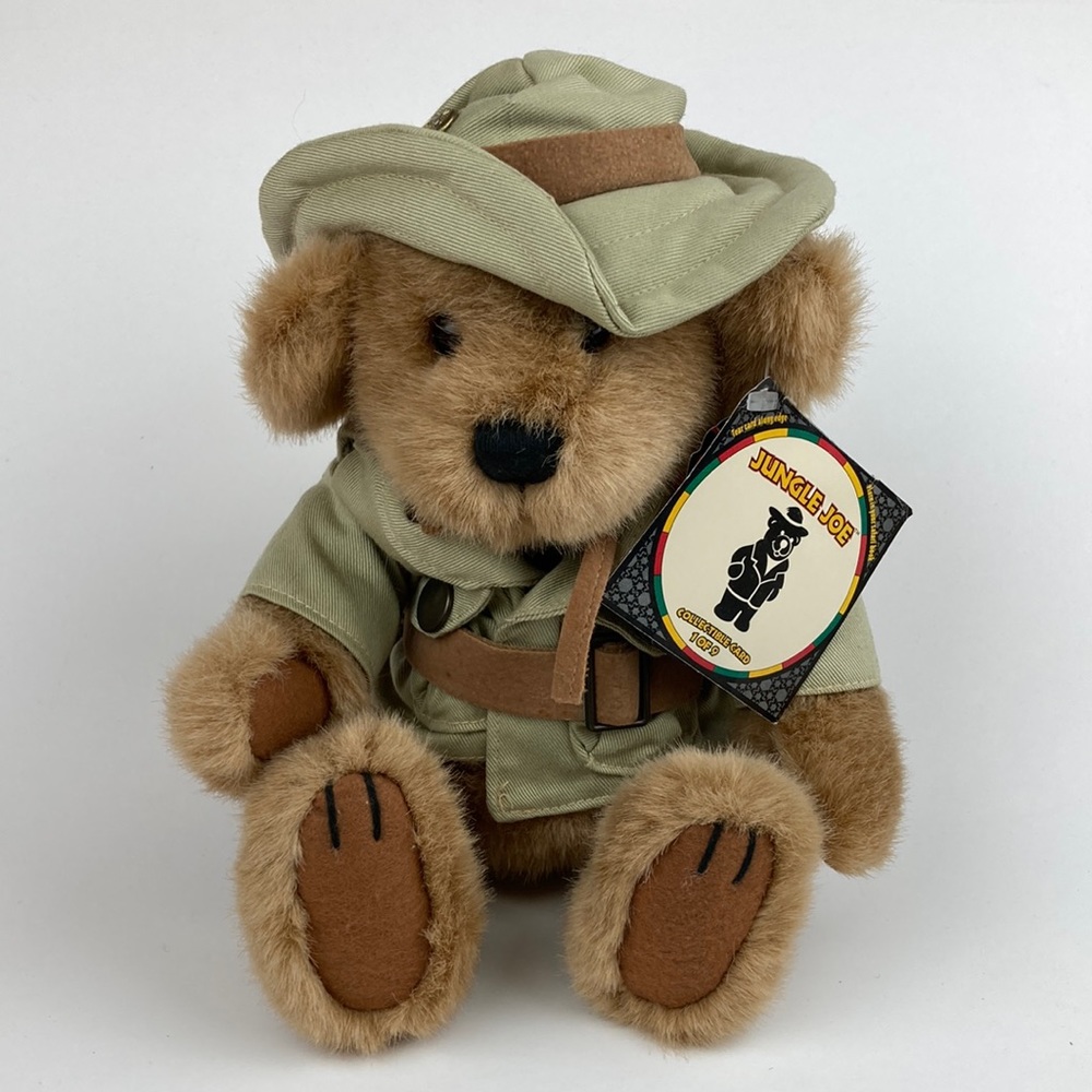 VTG 1998 Jungle Joe’s Safari Friends Jungle Joe Bear Plush Stuffed Animal Toy 9”